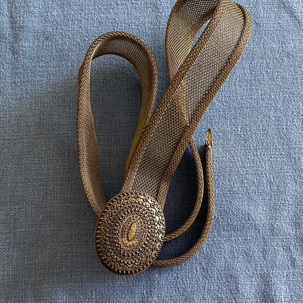 Chico's Brown Mesh Metal Belt